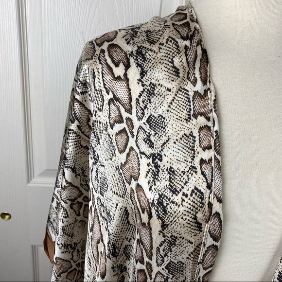 Snake Print Ruana Kimono Swim Cover One Size - Picture 2 of 4